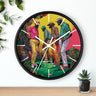 Black Men Playing Golf Wall Clock featuring African American golfers on the green. Afrocentric sports wall decor celebrating Black men in golf, leisure, and culture.