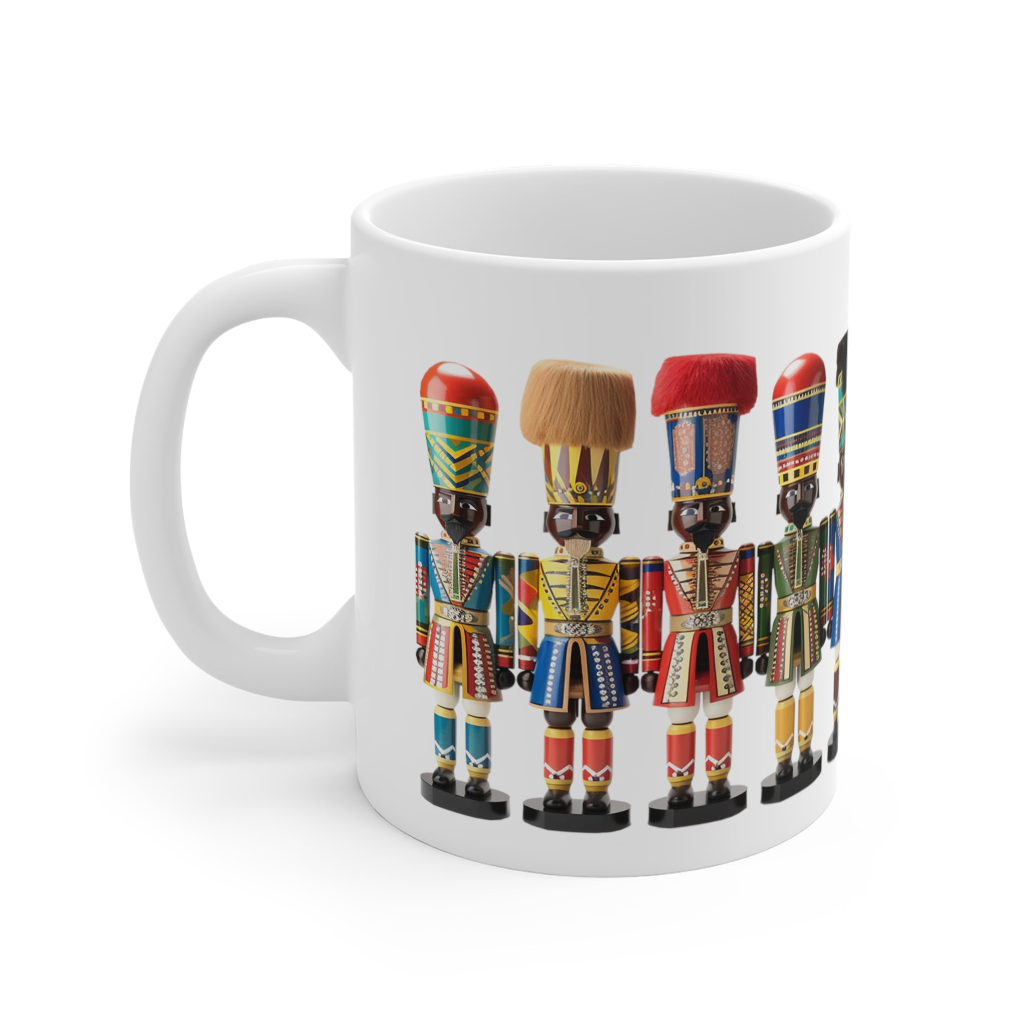 Christmas Nutcracker Black Soldiers White Ceramic Mug 11oz - Melanated  Culture Club