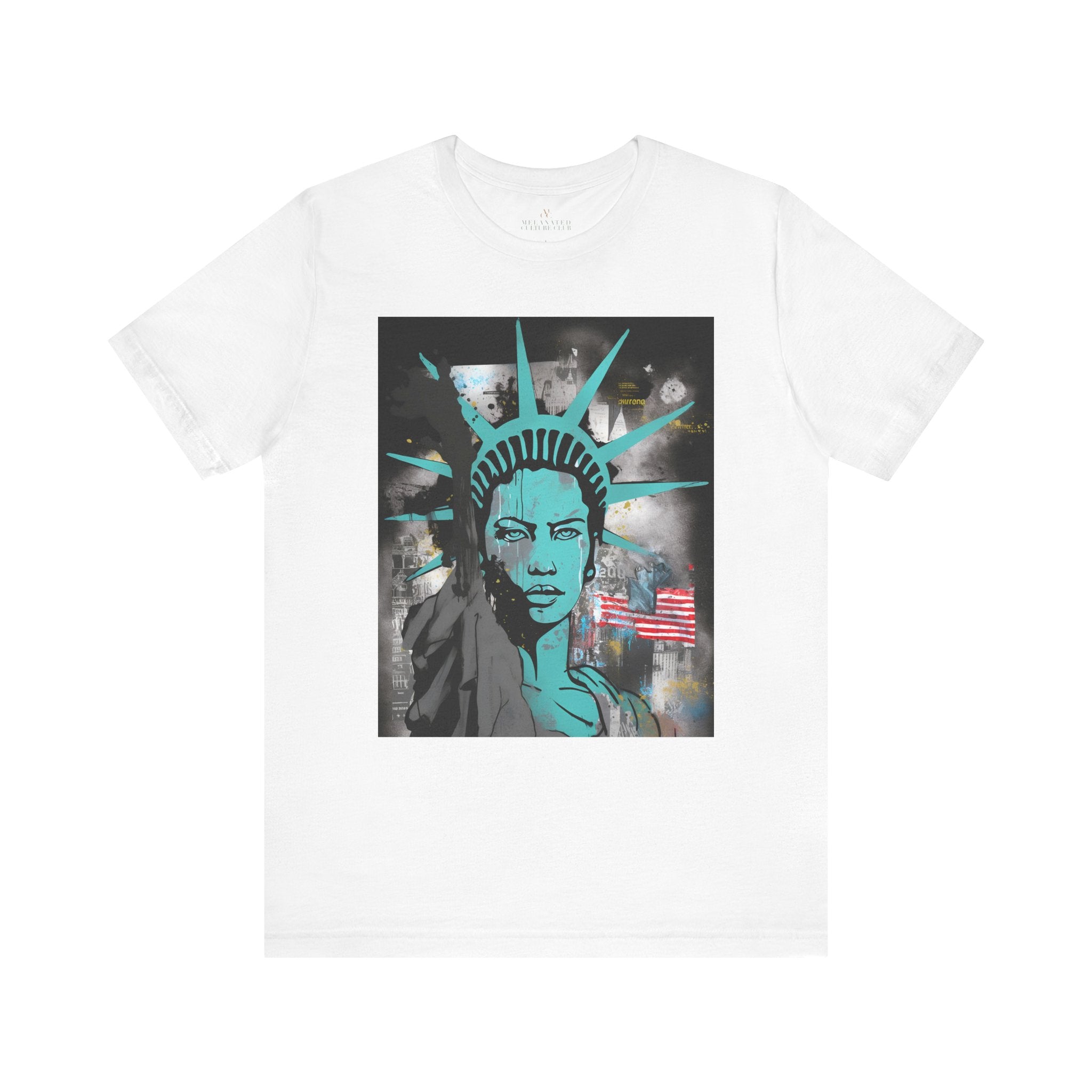 Statue of Liberty Tee African American Woman in white - Style 09