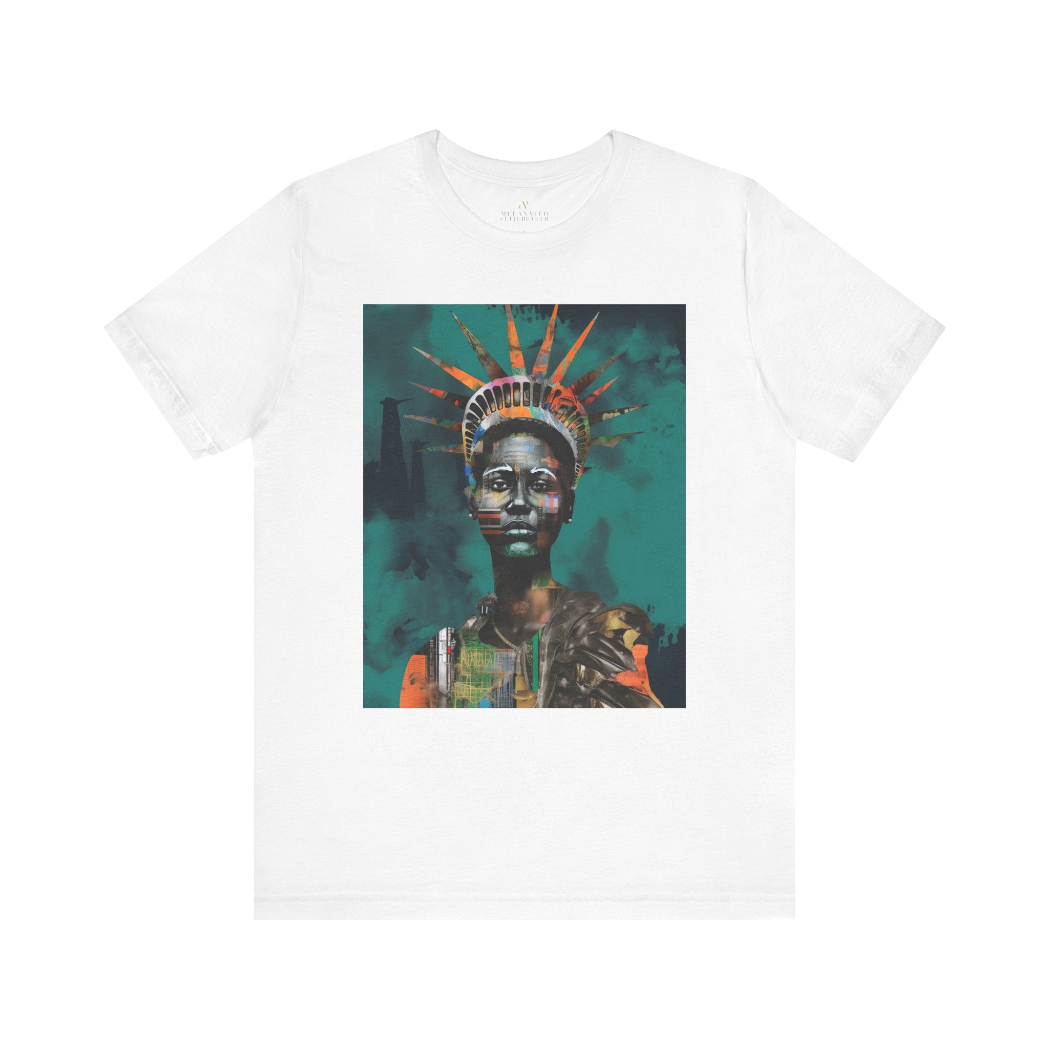 African American Statue of Liberty Tee in white.