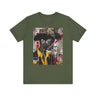 Western Black Cowboy Tee Afrocentric Culture Cowboy Shirt in military green.