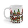 Black Santa Elves Helpers White Ceramic Mug 11oz