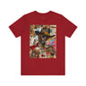 Graffiti Black Cowboy Tee Cartoon Style Collage Edgy - Style 04 in red