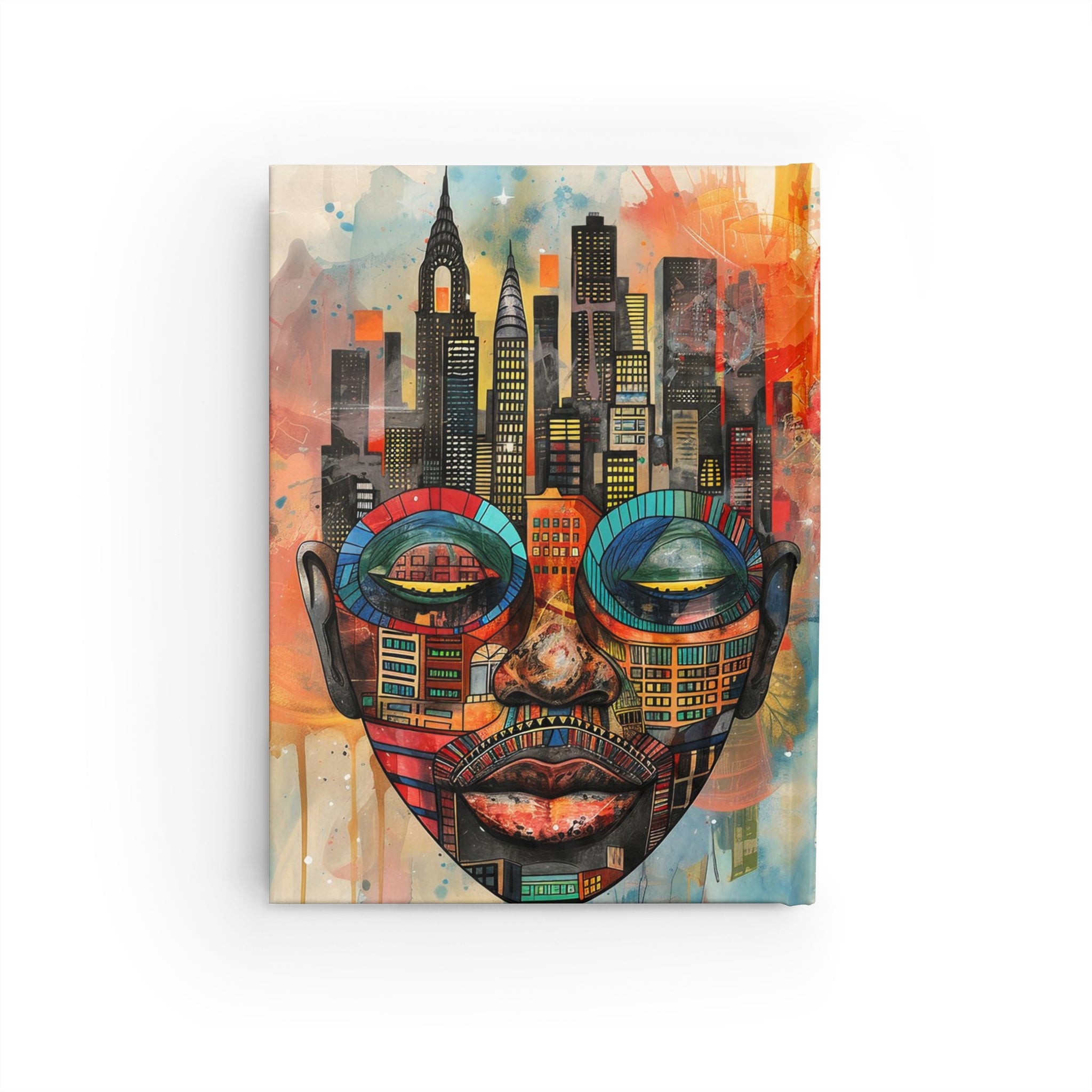 Back cover of New York City Abstract African Mask journal.