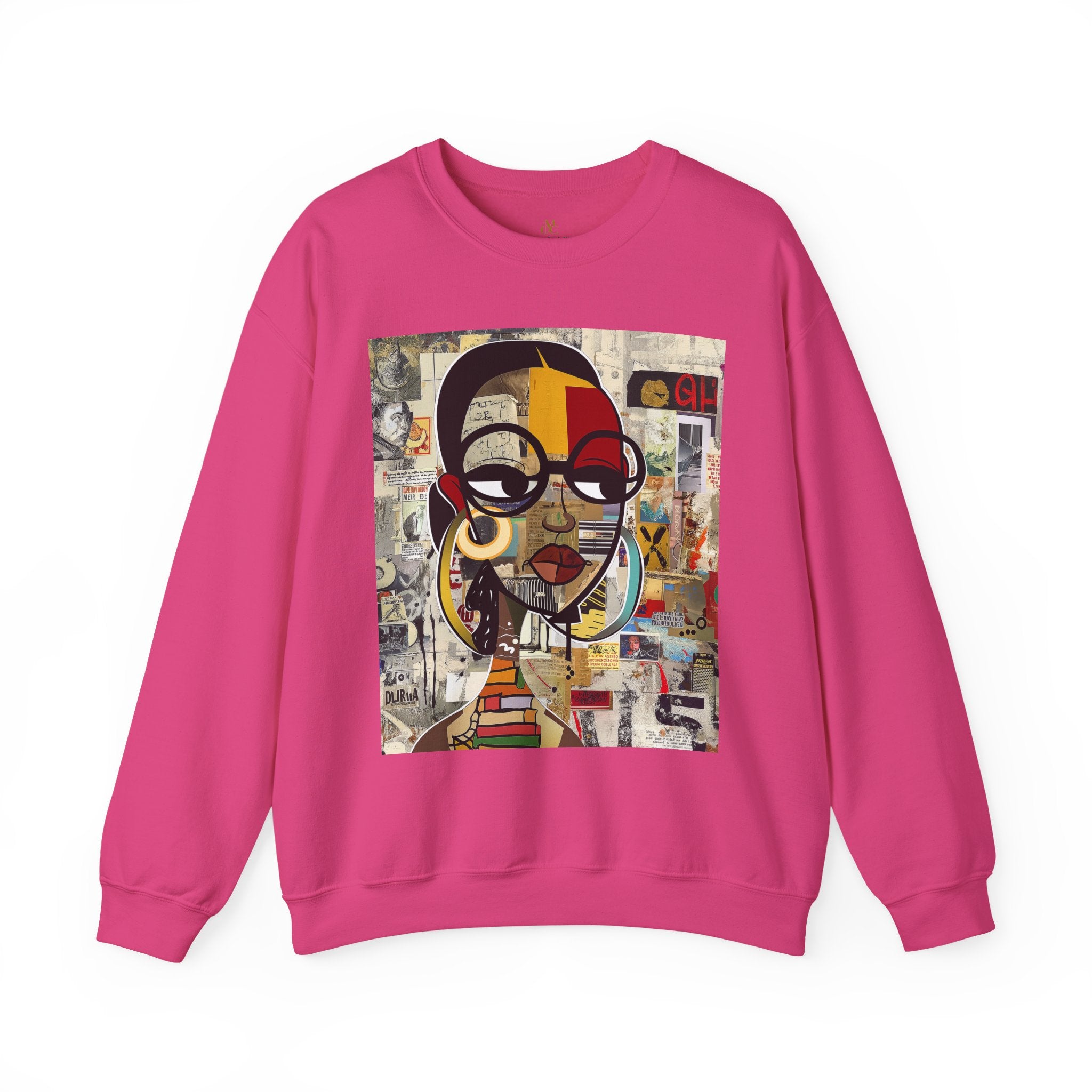 Boss Babe sweatshirt featuring an abstract cartoon Black girl named Latisha in bold graffiti style, celebrating confidence, melanin, and empowerment.