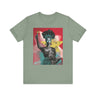 African American Woman Art Statue of Liberty Tee in sage - Style 13