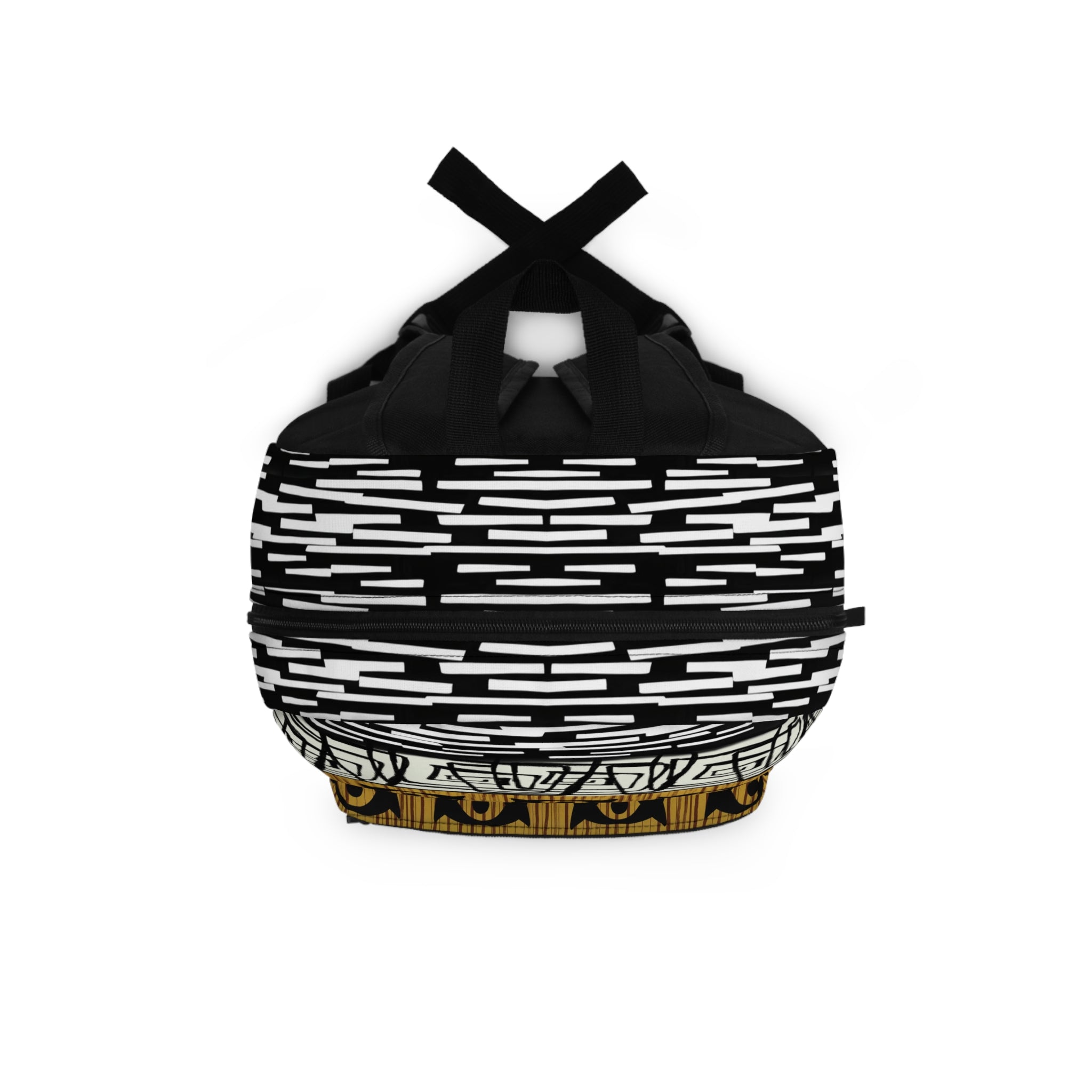 African Mud Cloth Backpack featuring traditional Bogolan tribal patterns. Stylish Afrocentric laptop and travel backpack inspired by authentic African heritage.