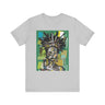 Abstract Black Woman Statue of Liberty Tee in athletic grey - Style 14