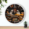 African American Law Student Round Wall Clock for Dorm, Home or Office