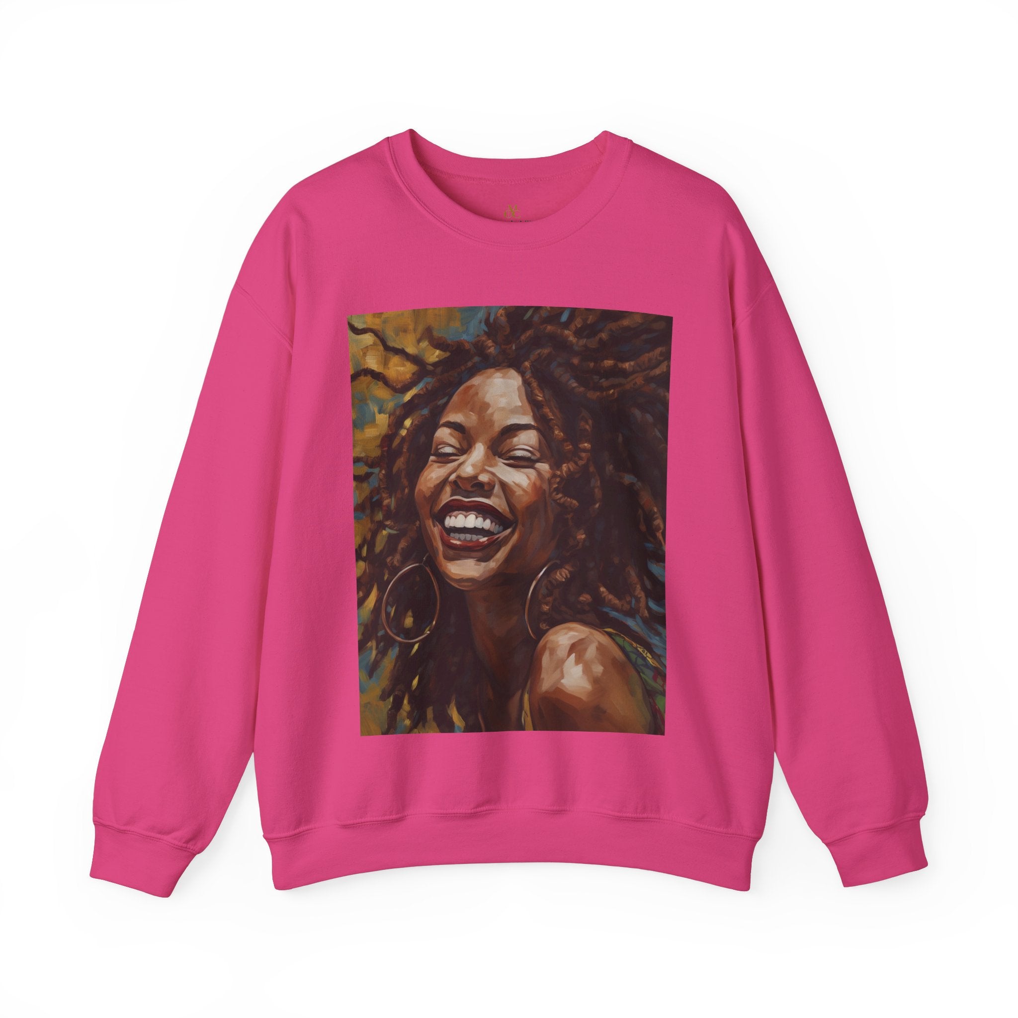 Afro Locs Girl sweatshirt in pink.