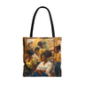 Black Beauty Hair Salon Tote Bag - front view.