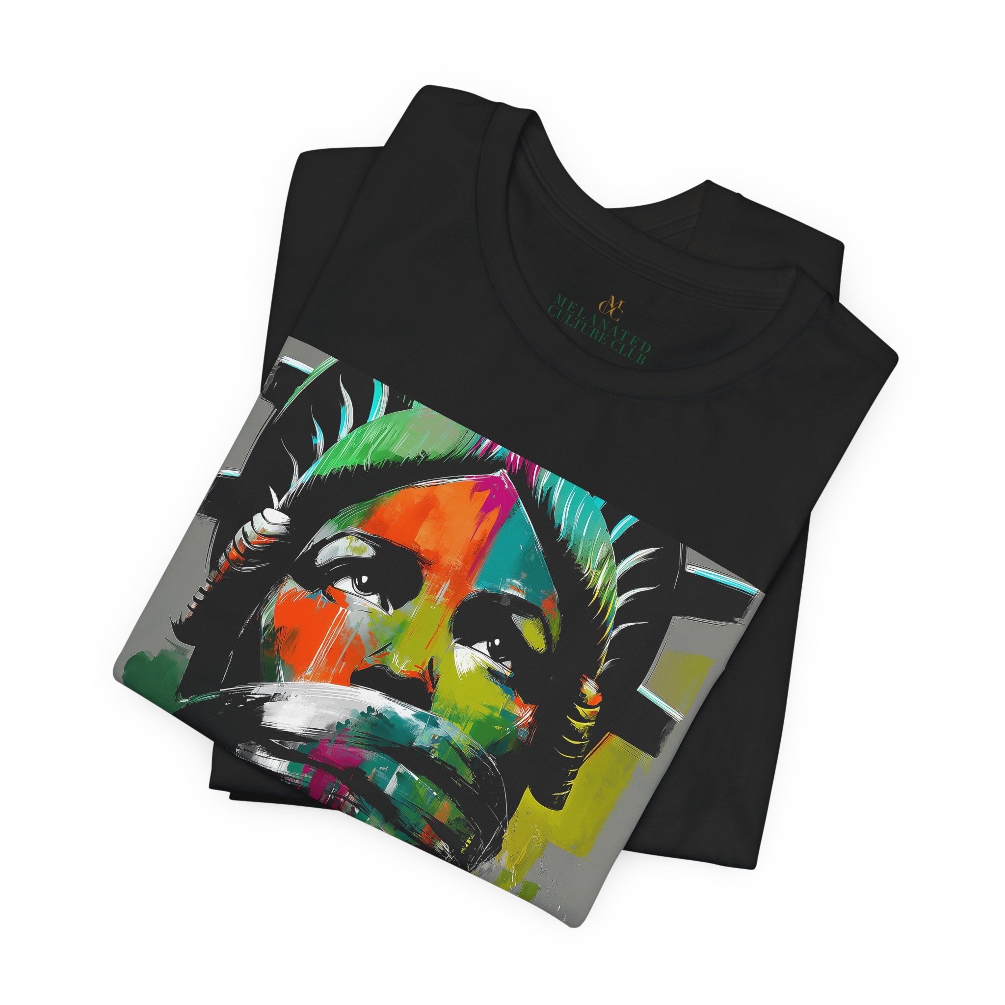 Black woman depicted as Statue of Liberty with mouth covered by white cloth symbolizing silenced freedom of speech First Amendment protest art on tee shirt