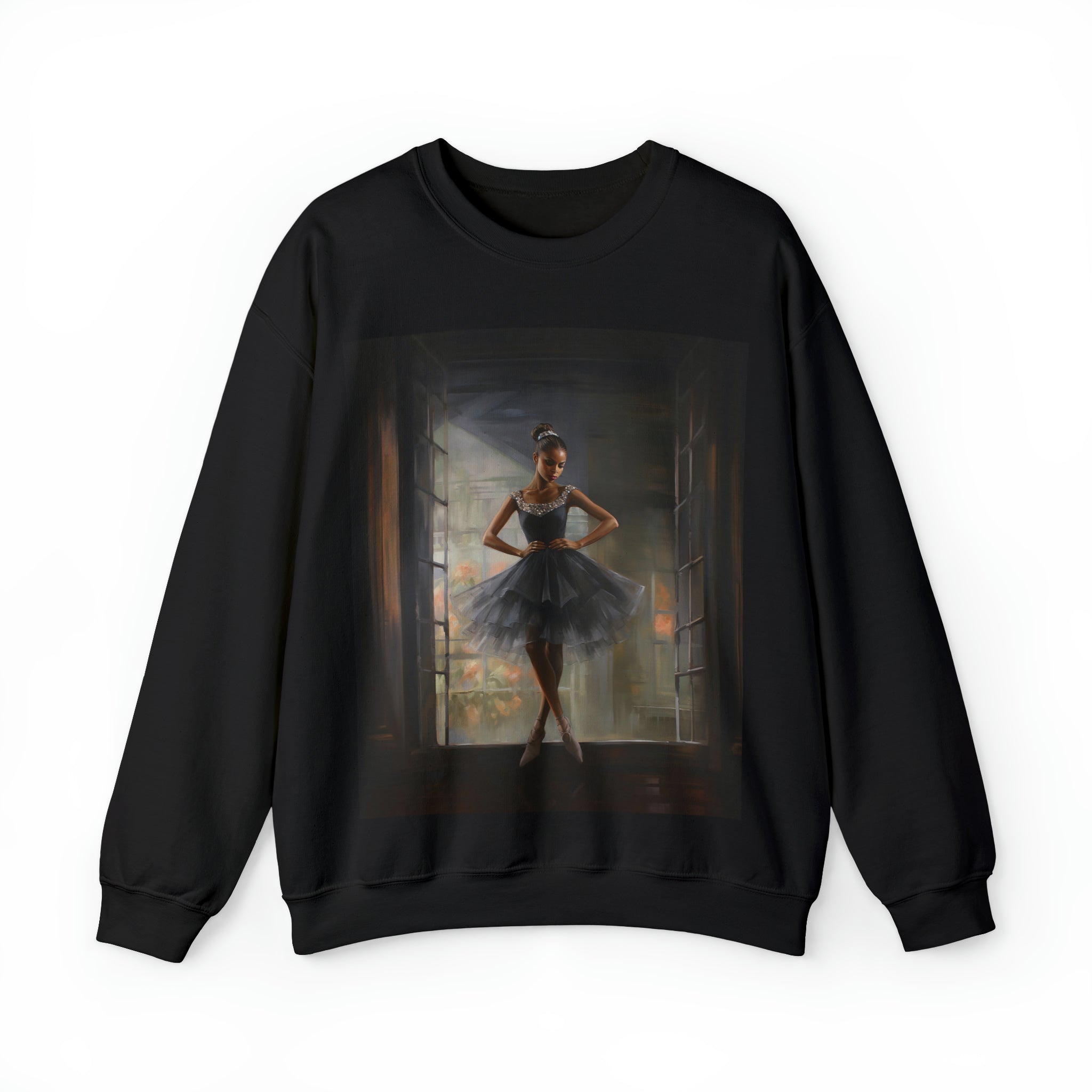 Black Ballerina Sweatshirt in black.