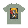 African American Woman Statue of Liberty Tee Shirt in sage - Style 11
