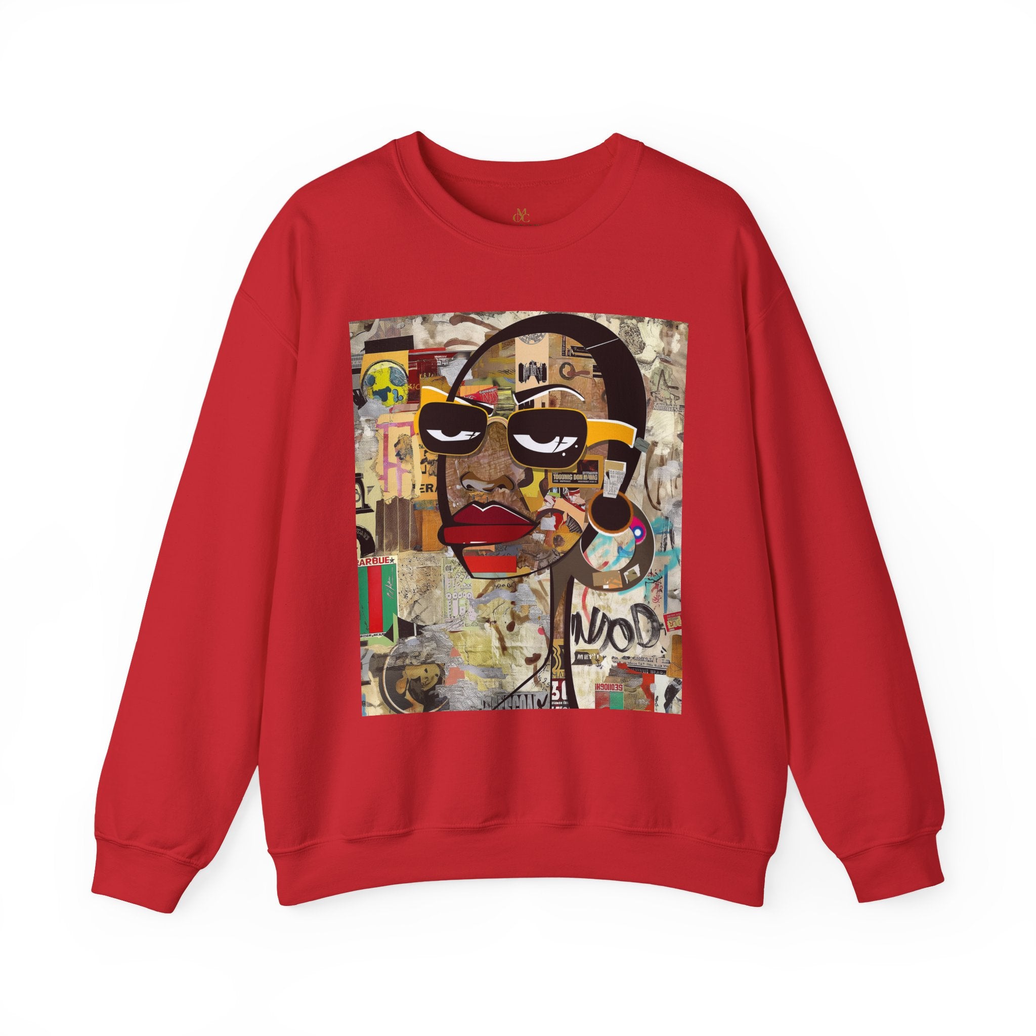 Boss Babe sweatshirt featuring an abstract cartoon Black girl named Keisha in bold graffiti style, celebrating confidence, melanin, and empowerment.