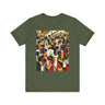 Juneteenth Celebration Tee Shirt featuring an Afrocentric design of Black people enjoying an outdoor picnic and family reunion. Adult unisex top honoring African American heritage, freedom, and cultural pride.