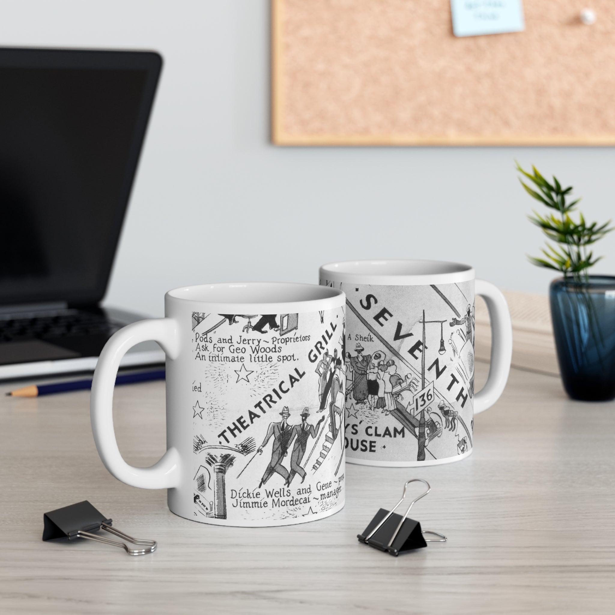 Nightclubs of Harlem Map Coffee Mug - Style 02