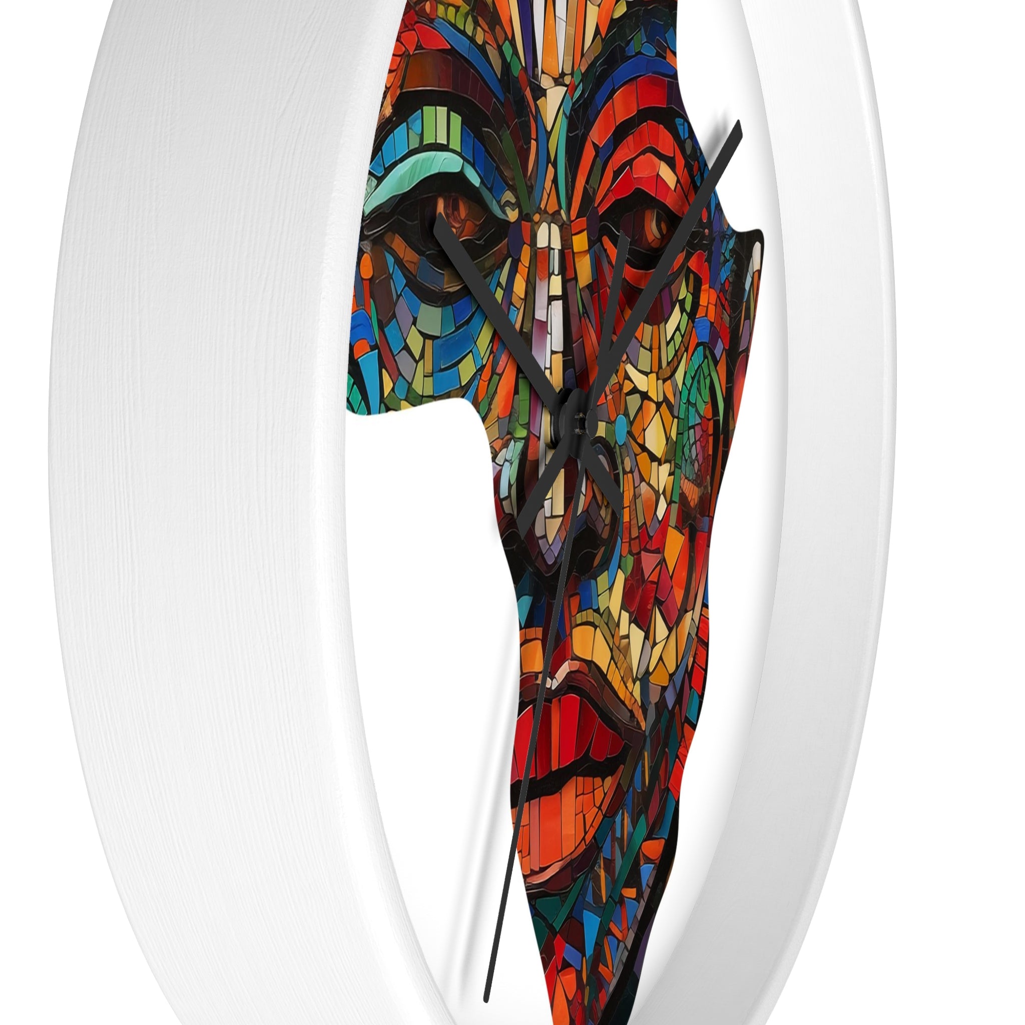 Africa Continent Round Wall Clock