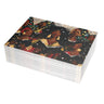 A stack of Afrocentric holiday greeting card featuring a Black choir in black robes, against a white background.  Qty 50 holiday greeting cards.