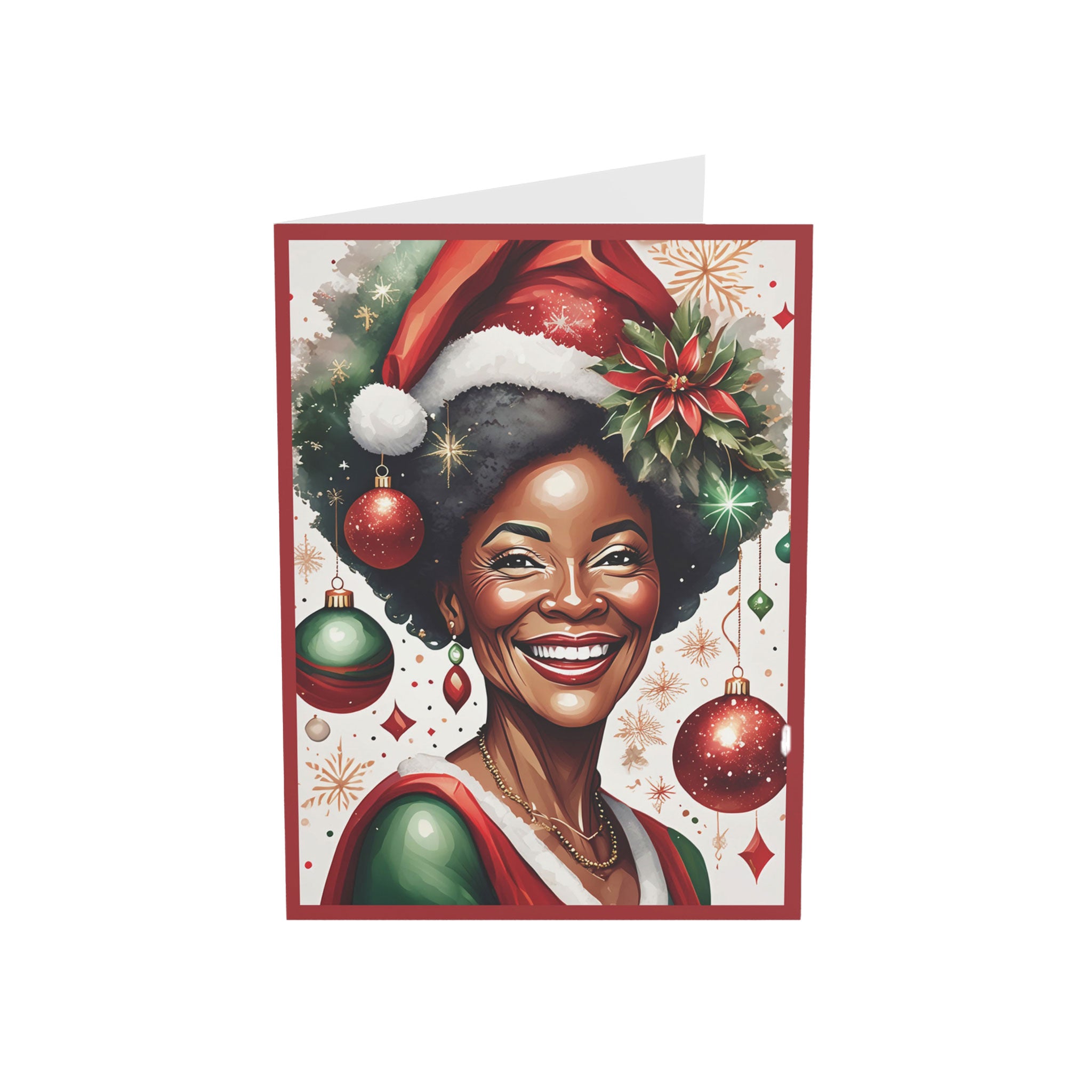 Christmas Cards African American Mrs. Santa Claus - Style 04