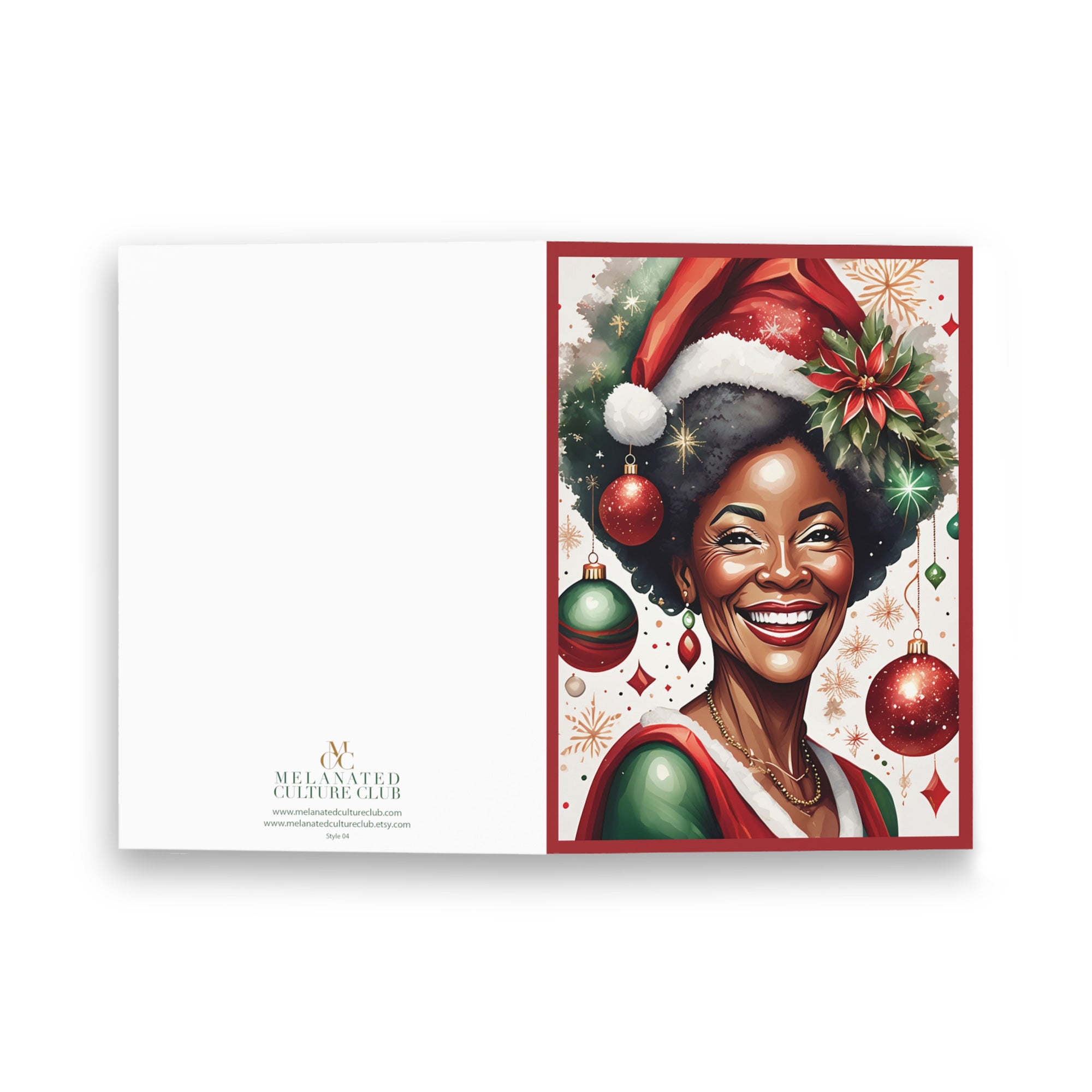 Christmas Cards African American Mrs. Santa Claus - Style 04