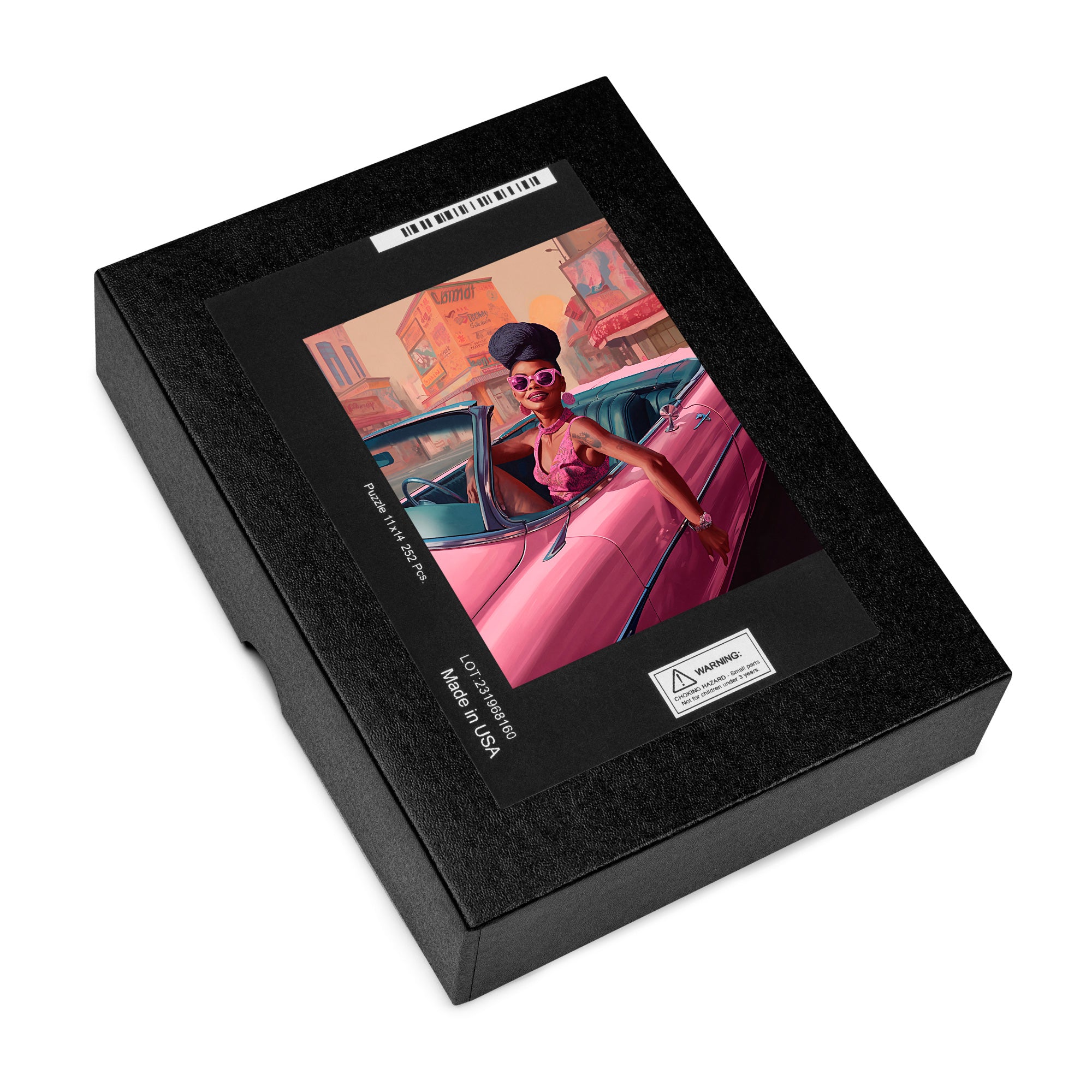 Black Woman Pink Convertible Jigsaw Puzzle