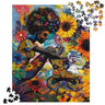 Psychedelic Roller Skater Jigsaw Puzzle Colorful Field of Wildflowers