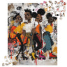 Colorful 520 piece jigsaw puzzle featuring Afrocentric graffiti artwork of joyful Black roller skaters gliding through a vibrant urban scene with bold street art, expressive movement, and energetic contemporary illustration.