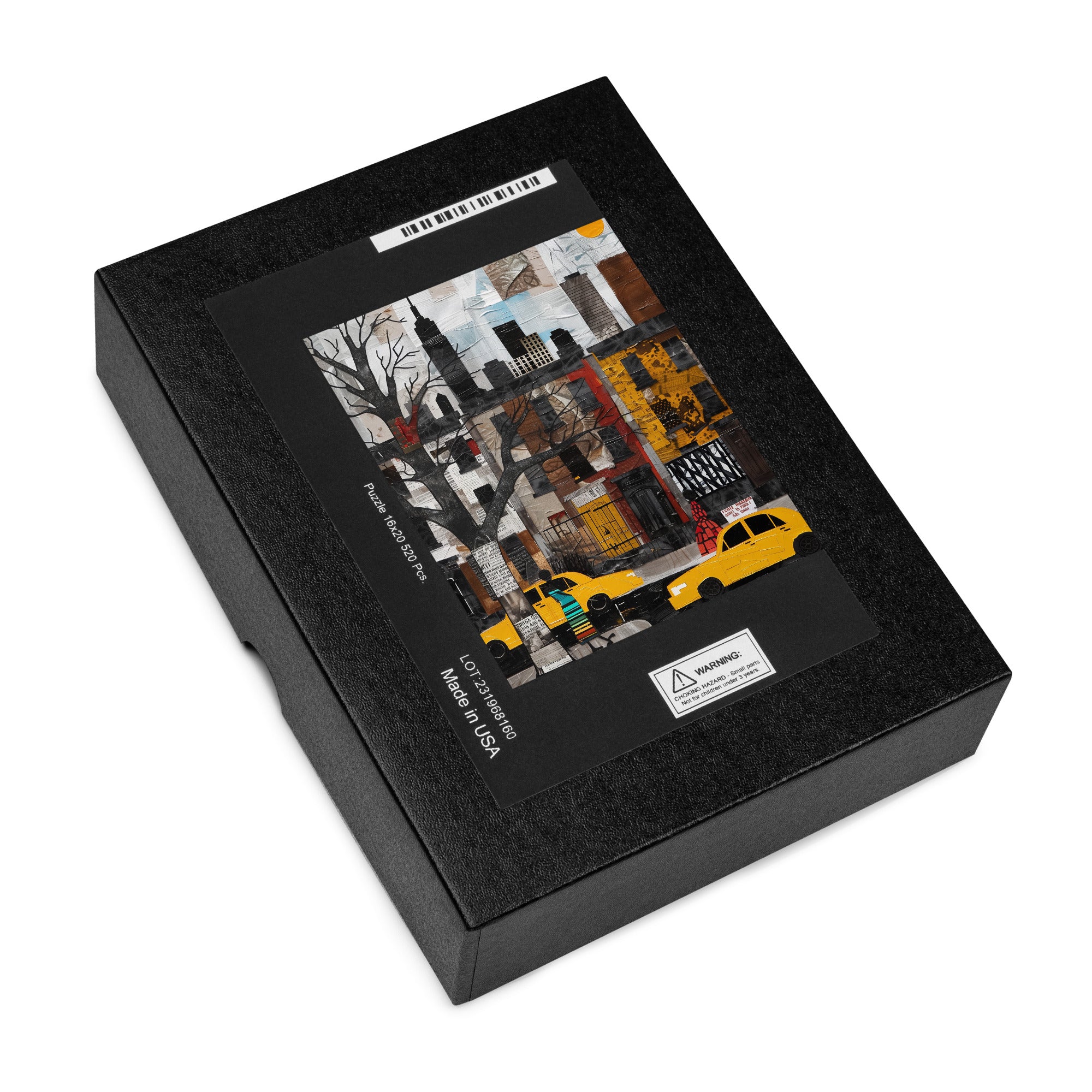 Harlem Yellow Cabs Jigsaw Puzzle Afrocentric Abstract Collage of Harlem Street Life Scenic - New York City Puzzle.