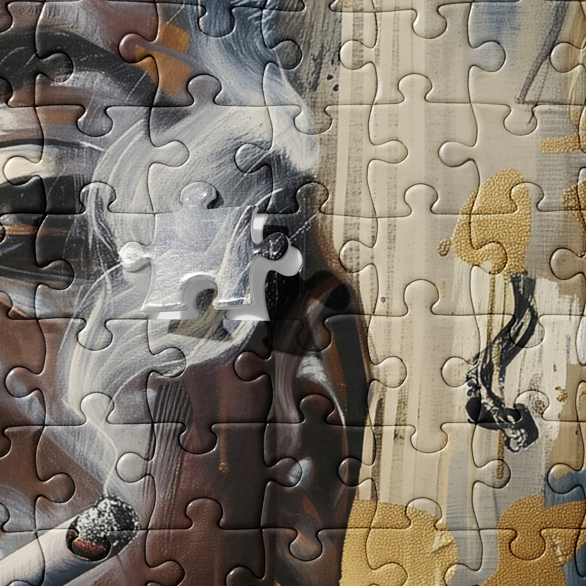 James Baldwin Jigsaw Puzzle featuring Afrocentric art of the iconic Black author and civil rights activist, with bold colors and expressive portrait design.