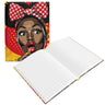 Black Girl Shocked Journal with a pop art comic book style illustration, featuring a surprised Black woman. Afrocentric notebook for sketching, writing, or journaling. Lined Pages