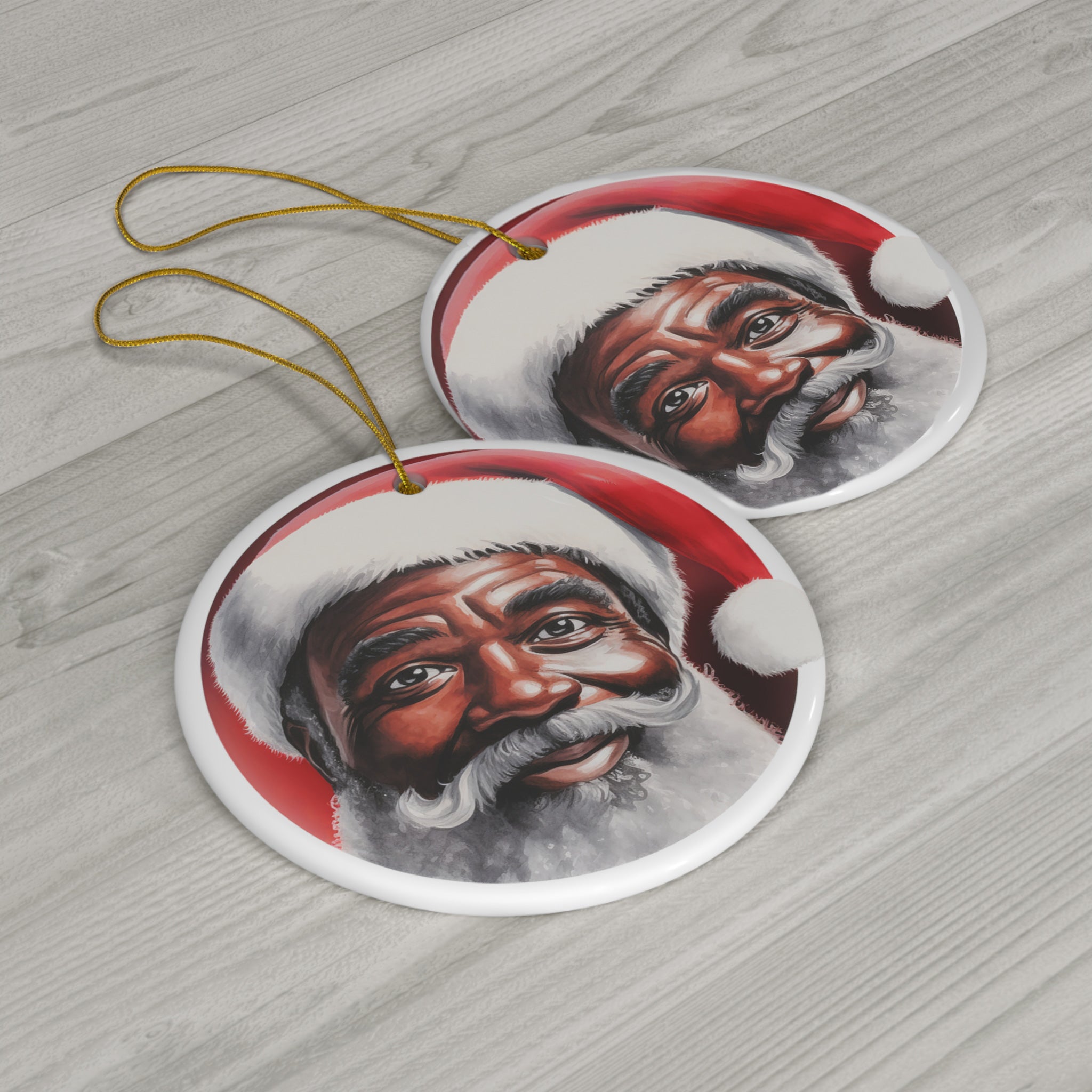 African American Santa Claus Christmas Tree Ornament