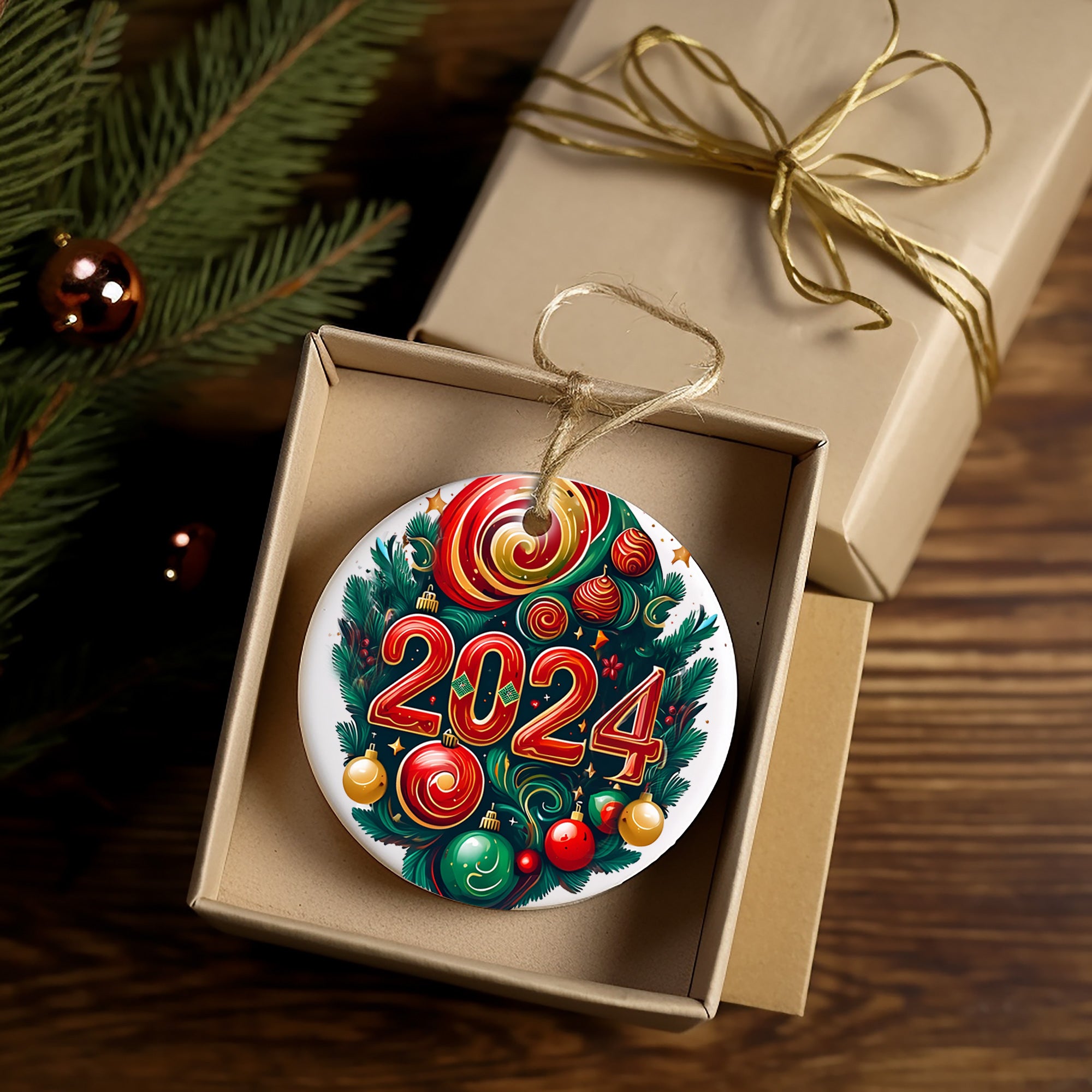 2024 Christmas Tree Ornament Festive Tree Decoration