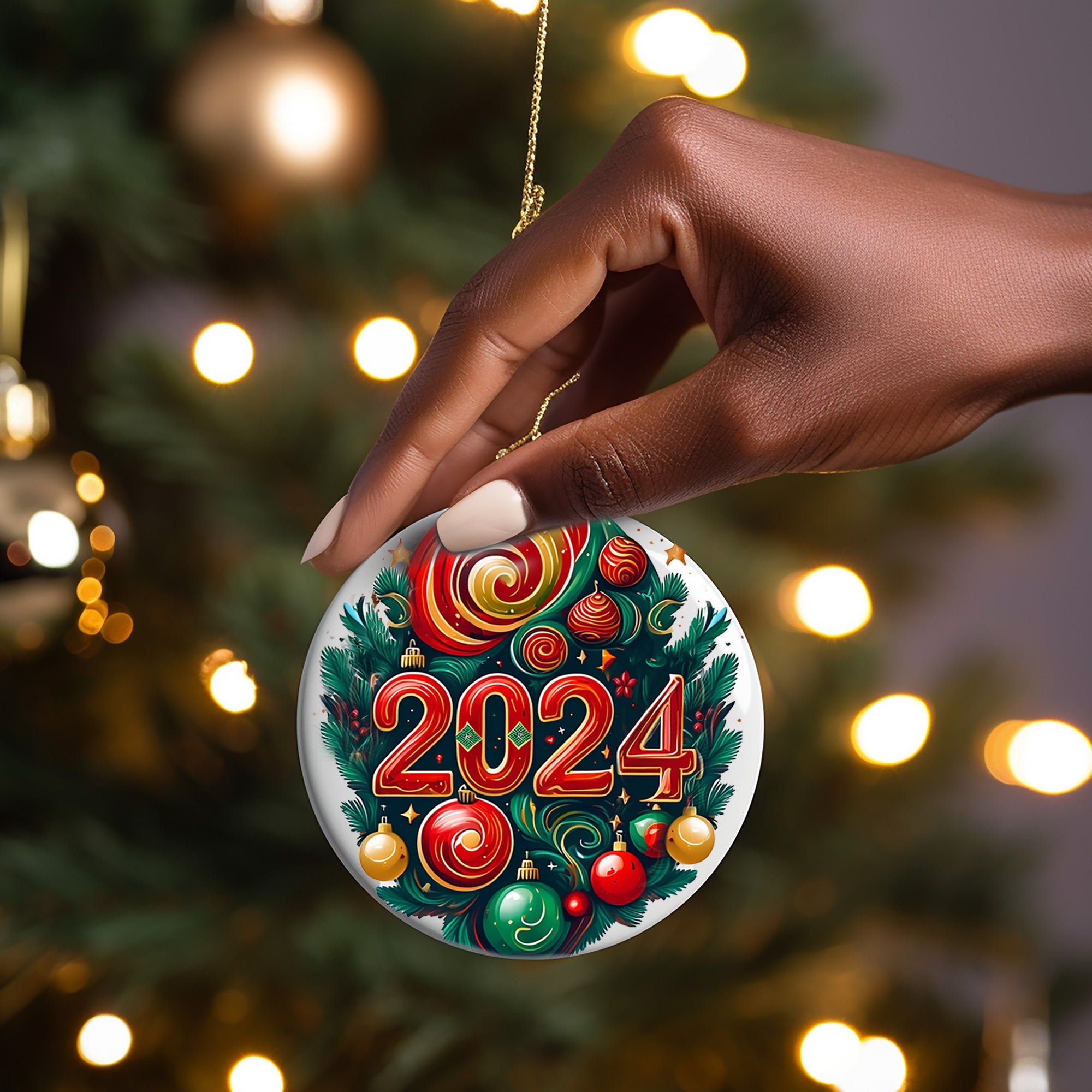 2024 Christmas Tree Ornament Festive Tree Decoration