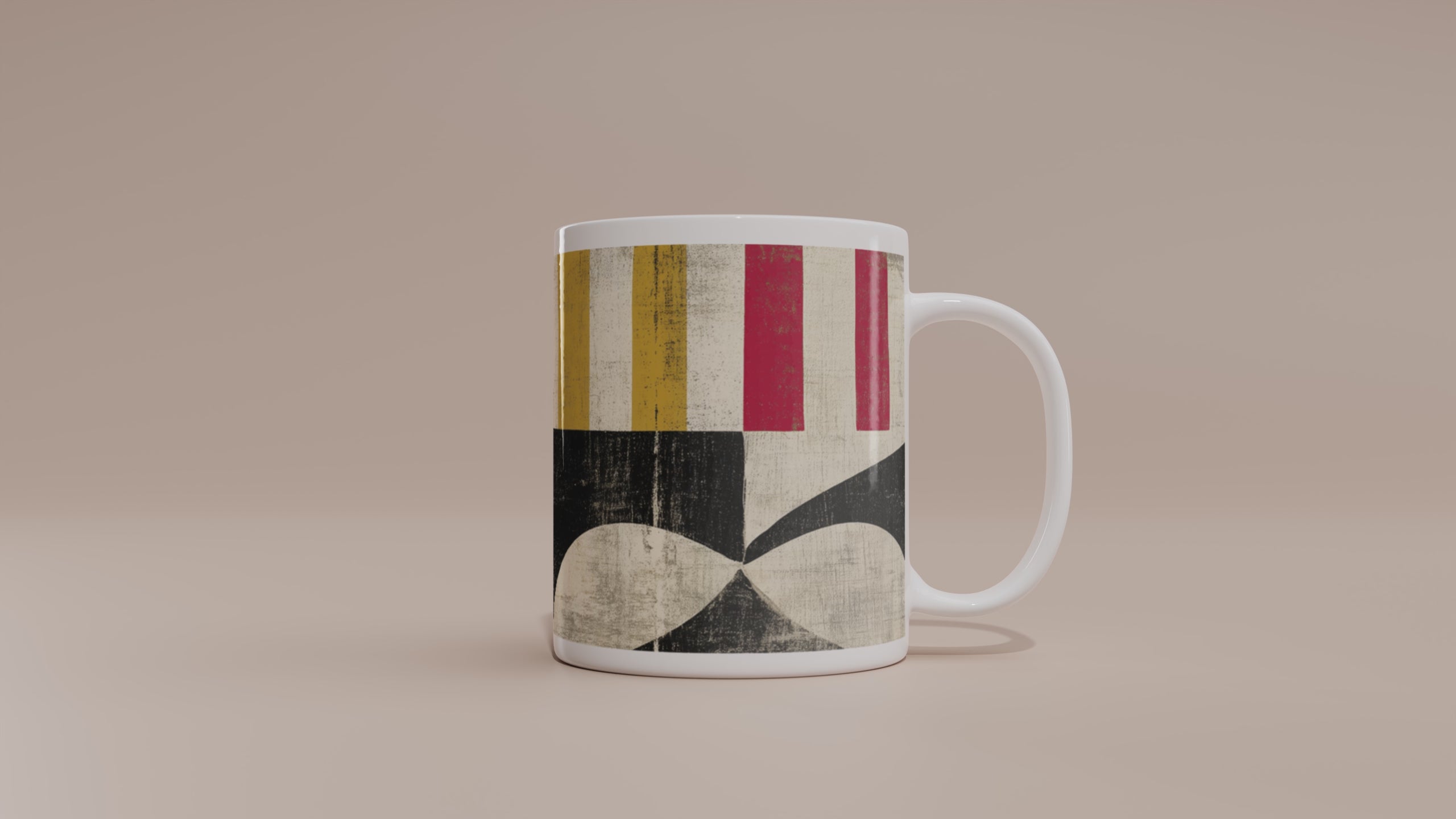 Video of Geometric Art Coffee Mug, featuring a full round of display.