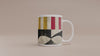 Video of Geometric Art Coffee Mug, featuring a full round of display.