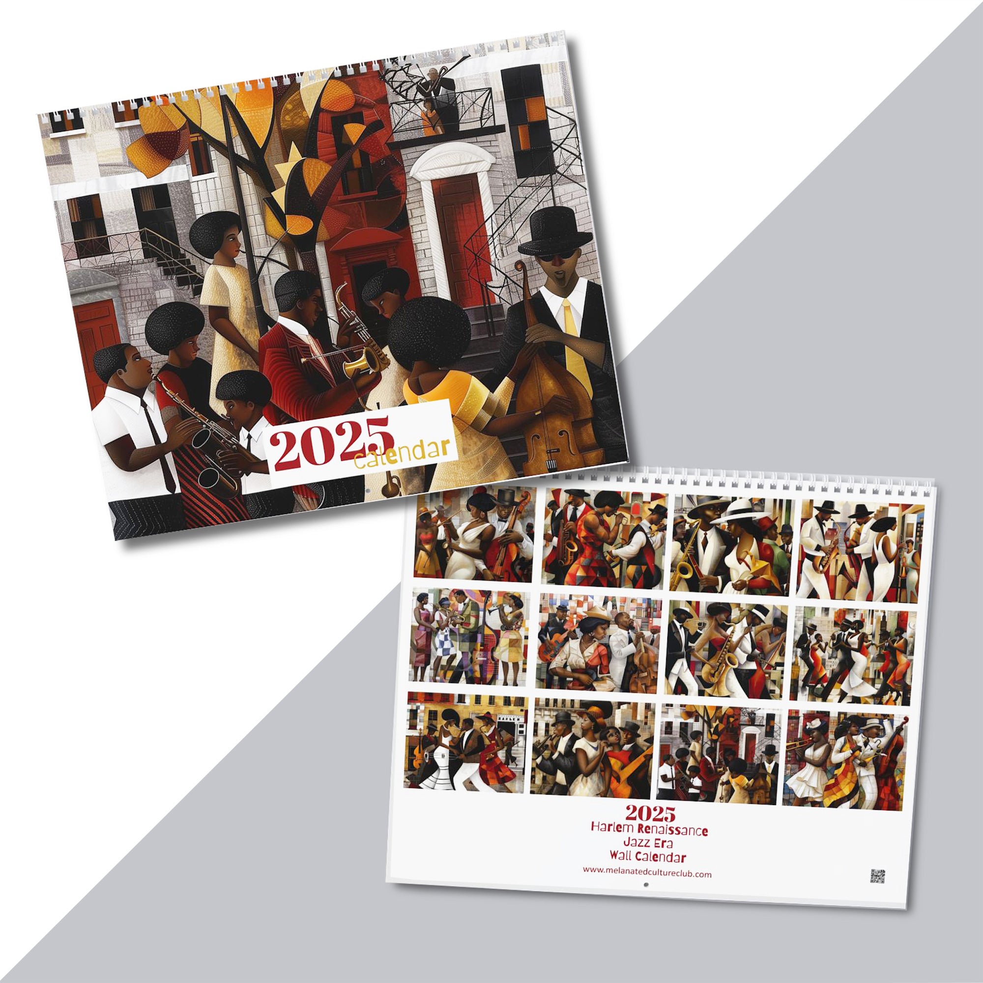 Harlem Renaissance 2025 Jazz Era Wall Calendar