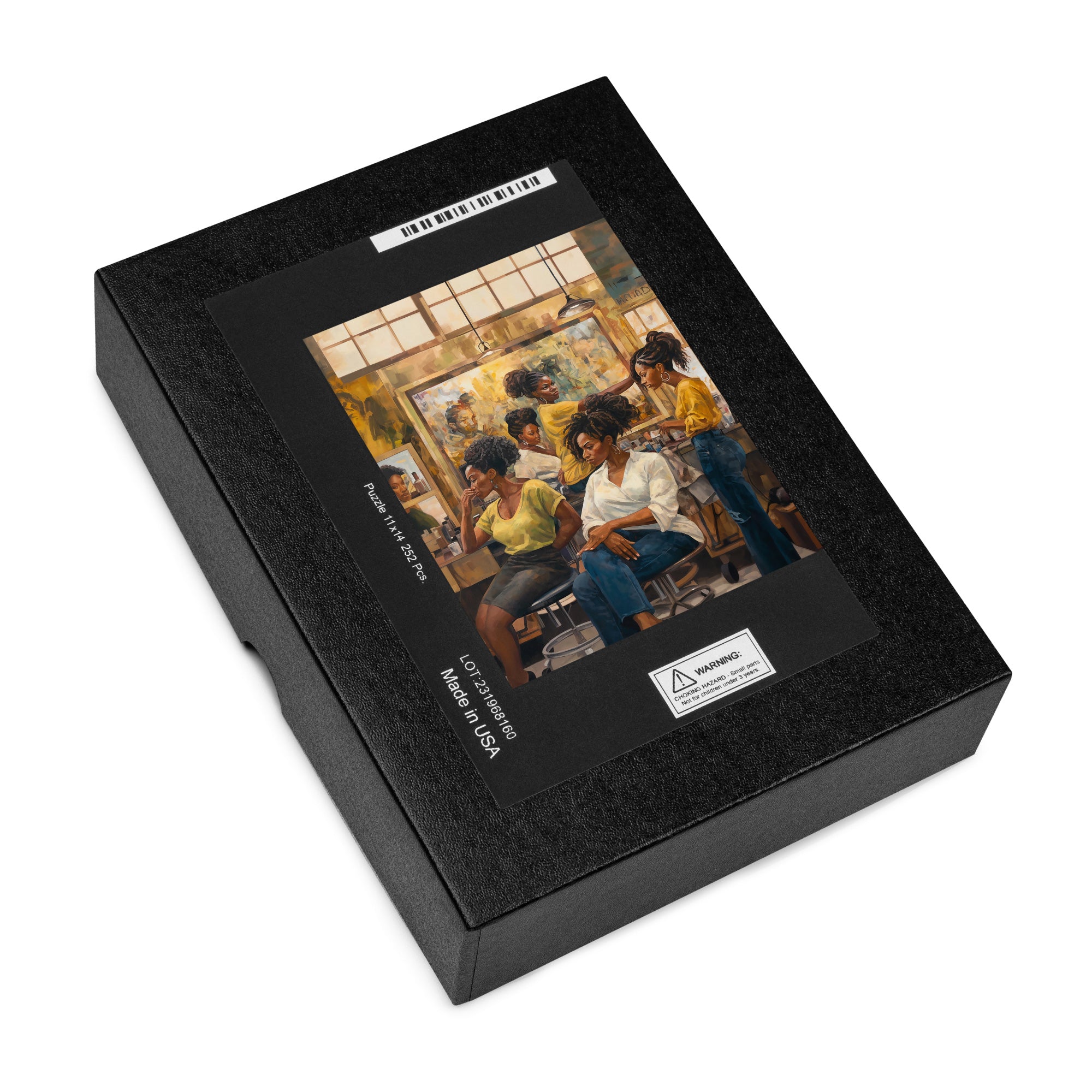 Step inside the vibrant world of the Black beauty shop with this stunning jigsaw puzzle, showcasing its lively atmosphere, rich traditions, and moments of connection. A celebration of pride, style, and heritage in every piece.