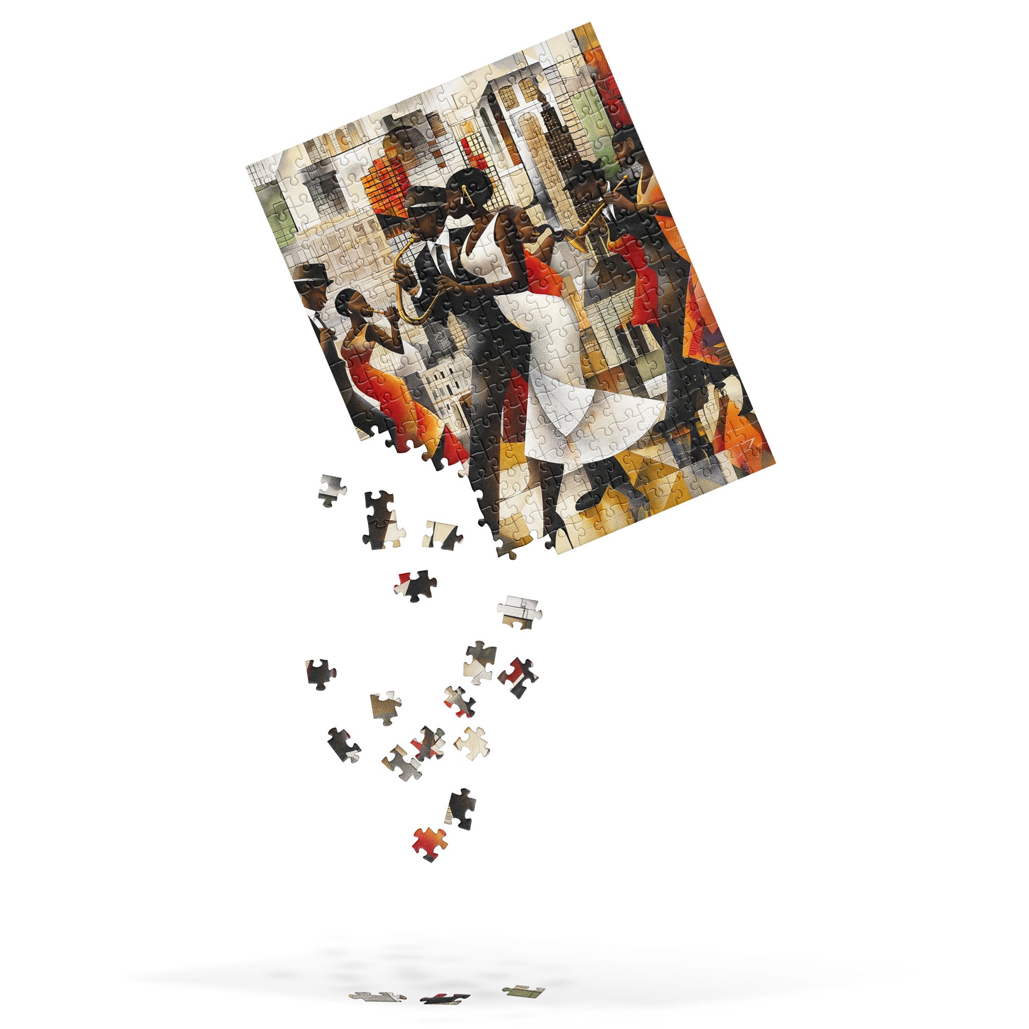 Harlem Jazz Musicians Dancers Jigsaw Puzzle - Style 08