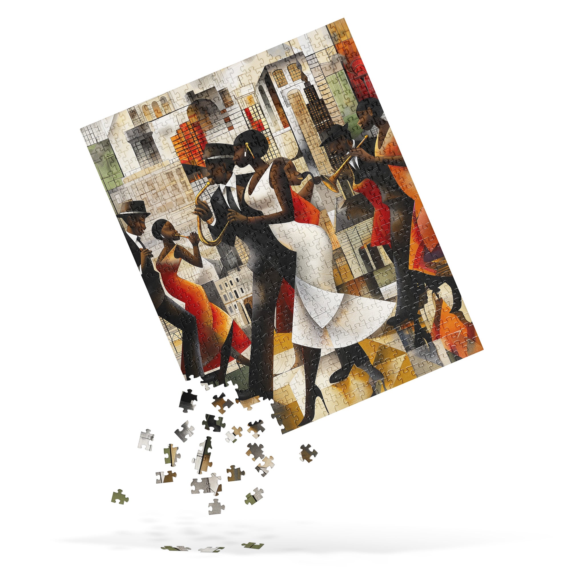 Harlem Jazz Musicians Dancers Jigsaw Puzzle - Style 08