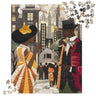 Harlem Renaissance jigsaw puzzle featuring elegantly dressed African American couples in vintage attire, set against the dazzling New York cityscape. A celebration of Black excellence, culture, and artistic brilliance from the Harlem Renaissance era.