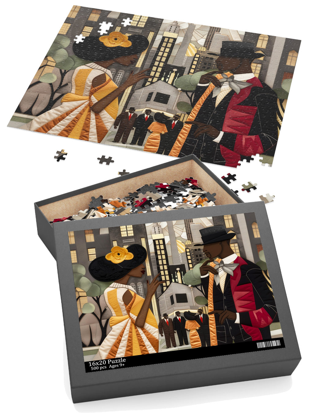 Ladies and Gents of Harlem Renaissance Jigsaw Puzzle - Style 01