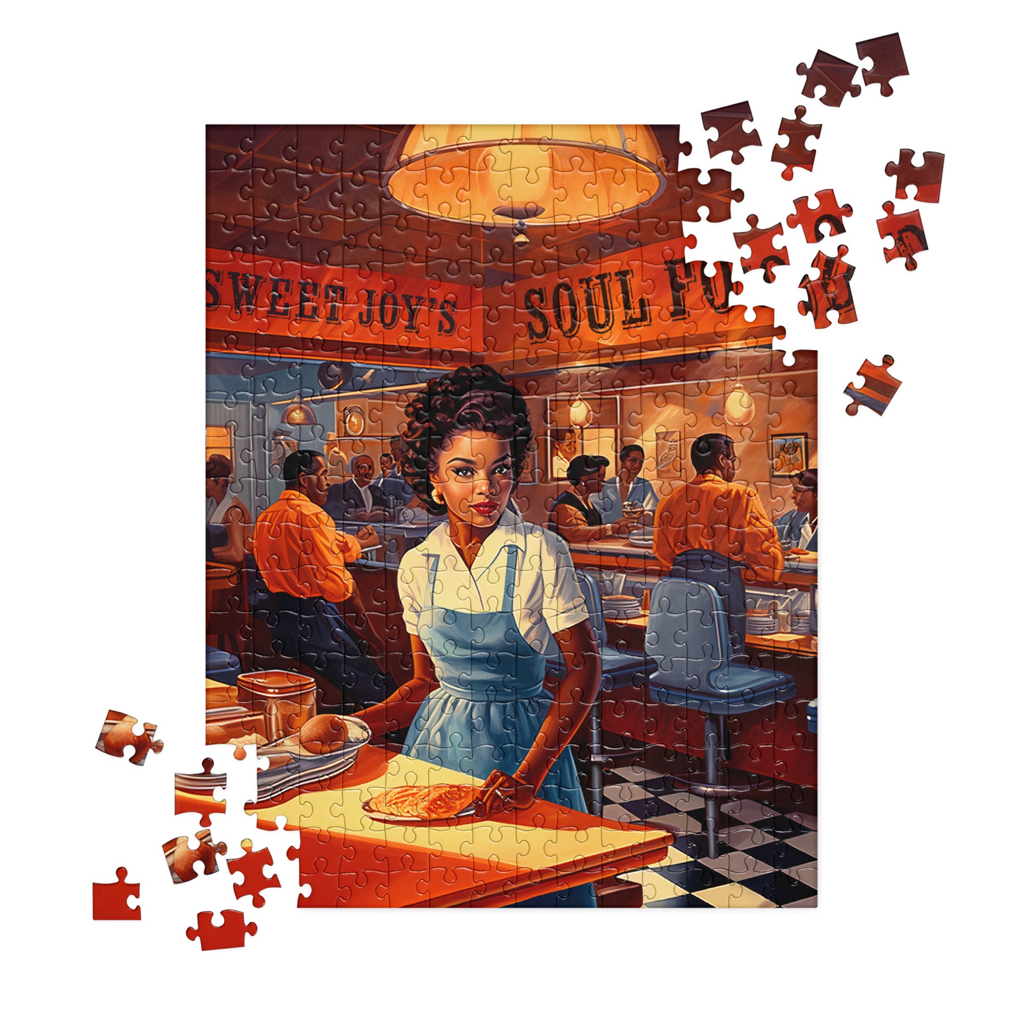 Sweet Joys Soul Food Diner Jigsaw Puzzle Retro 50s Diner