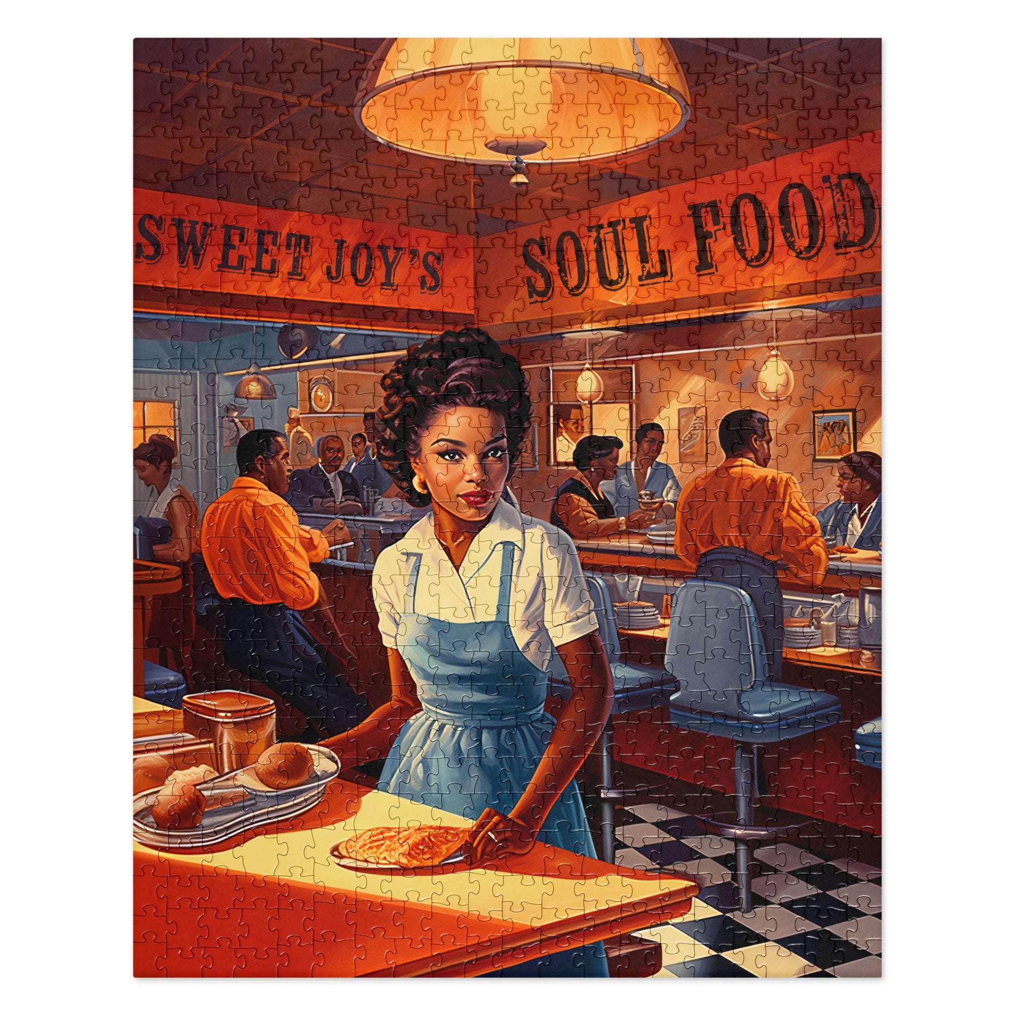 Sweet Joys Soul Food Diner Jigsaw Puzzle Retro 50s Diner