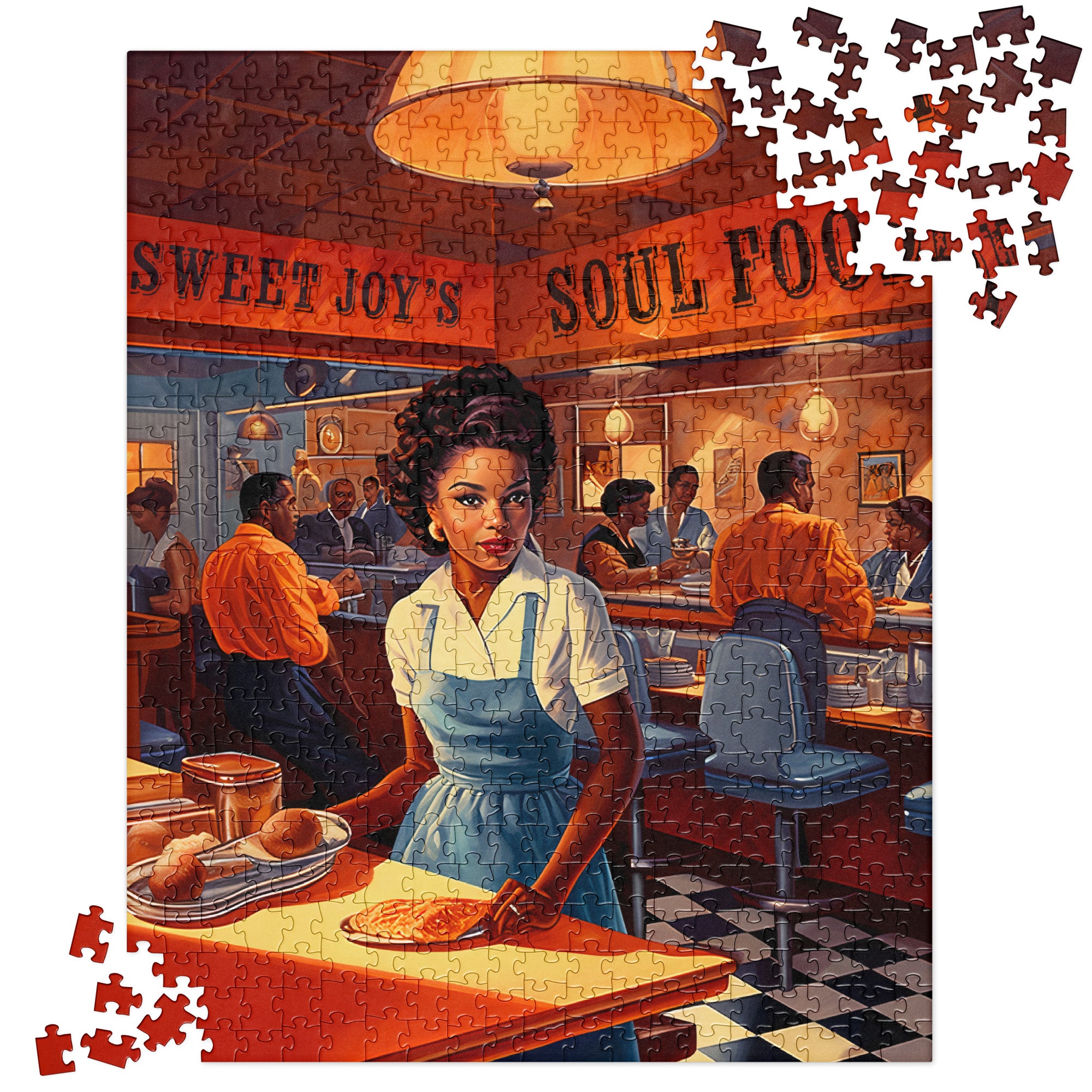 Sweet Joys Soul Food Diner Jigsaw Puzzle Retro 50s Diner