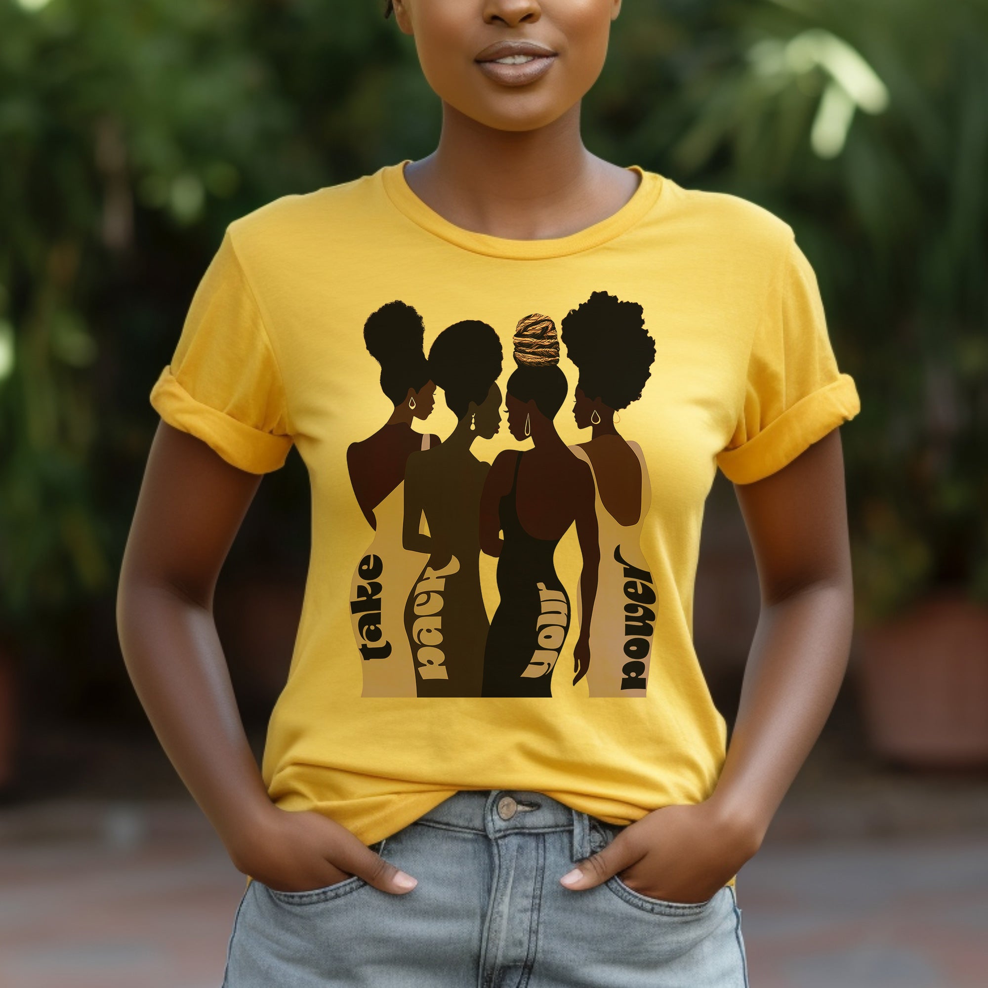 African American Women Tee Take Back Your Power Shirt.
