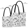 Retro Harlem Nightclubs Map Tote Bag featuring a vintage-inspired design highlighting iconic historical landmarks and legendary jazz clubs from the Harlem Renaissance era. Perfect for history and music lovers.